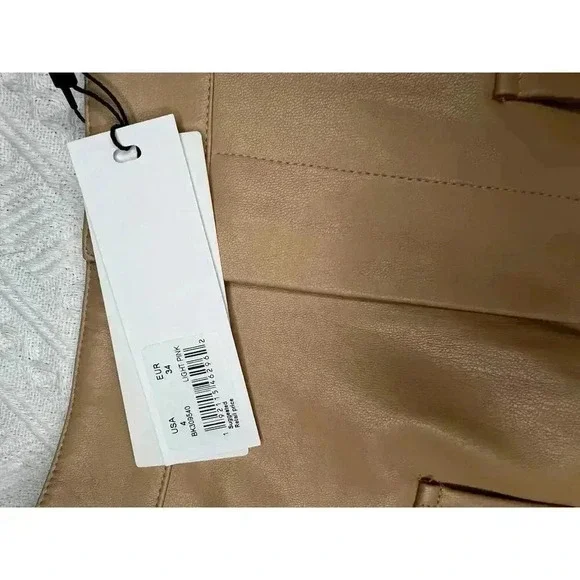 BB Dakota by Steve Madden Vegan Leather Mini Skirt, size 4 in Light Pink - Picture 9 of 9